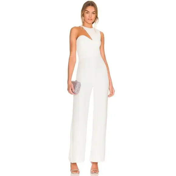 Amanda Uprichard x REVOLVE Gilda Jumpsuit in Ivory NWOT Medium - Picture 1 of 9